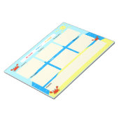 Rode krabben en zee notitieblok (Schuin)