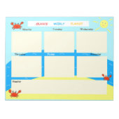 Rode krabben en zee notitieblok (Voorkant)