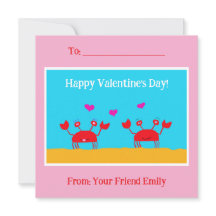 Rode Krabben Harten Vriendschap Kinder Valentijnsd