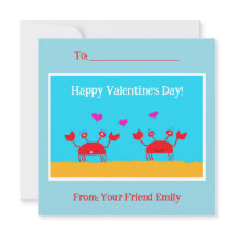 Rode Krabben Harten Vriendschap Kinder Valentijnsd