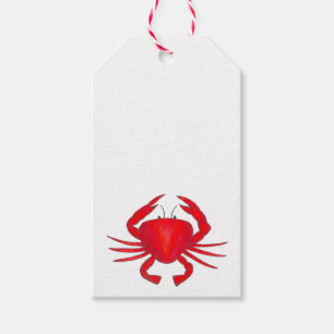 Rode krabben Maryland Crab Beach Ocean Gift Label Cadeaulabel