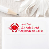 Rode krabben Maryland Crab Beach Ocean Labels (Insitu)
