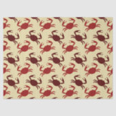 Rode krabben op Cream-ontkoppeling Tissuepapier (Voorkant)