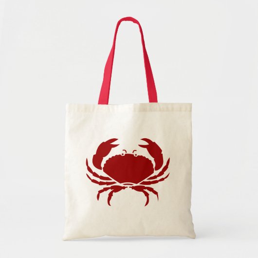 Rode krabtassen tote bag (Voorkant)