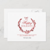 rode krans bloeien Corporate Briefkaart (Voorkant / Achterkant)