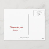 rode krans bloeien Corporate Briefkaart (Achterkant)