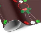 Rode krans en Jingle Bells Red Wrapping Paper Cadeaupapier (Rol Hoek)