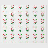 Rode krans en Jingle Bells White Wrapping Paper Cadeaupapier (Vlak)