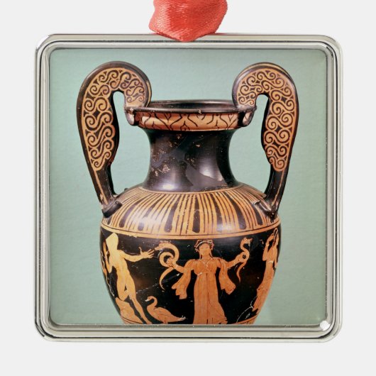 Rode krater metalen ornament (Voorkant)