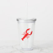 rode kreeft acryl drinkbeker (Voorkant)