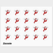 Rode Kreeft Babyshower Ronde Sticker (Vel)