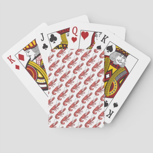 Rode Kreeft Beeldontwerp Pokerkaarten (Achterkant)