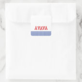 Rode kreeft blauw wit gingham kustlijn Sticker (Tas)