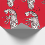rode kreeft cadeaupapier (Hoek)