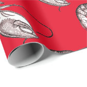 rode kreeft cadeaupapier (Rol Hoek)