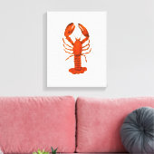 Rode Kreeft Canvas Afdruk (Insitu (Woonkamer))
