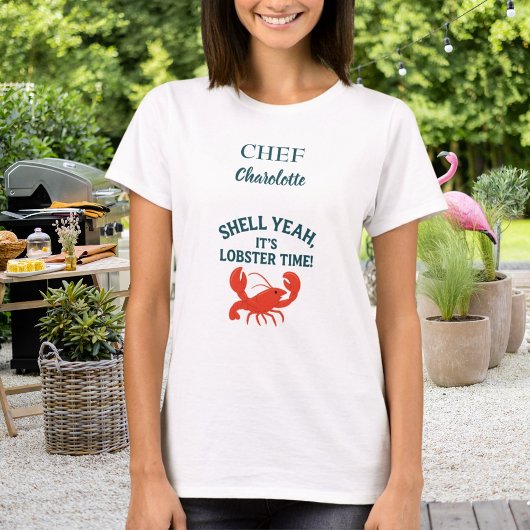 Rode kreeft Crawfish boil party chef-kok quote T-shirt