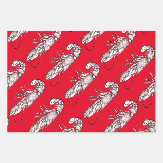  rode kreeft inpakpapier vel (Voorkant 2)