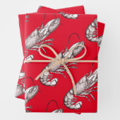  rode kreeft inpakpapier vel (In situ)