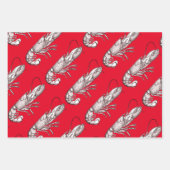 rode kreeft inpakpapier vel (Voorkant)