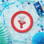 Rode kreeft Leuke Cartoon Chef Pet Illustratie Papieren Bordje (Feest)