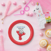 Rode kreeft Leuke Cartoon Chef Pet Illustratie Papieren Bordje (Feest)