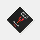 Rode kreeft partij citaat naam zwart servet (Hoek)