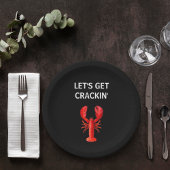 Rode kreeft party quote zwart papieren bordje