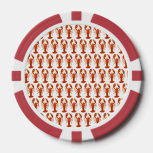 Rode Kreeft Poker Chips