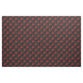 Rode kreeft polka dots zwart stof (Yard (91,4 cm))