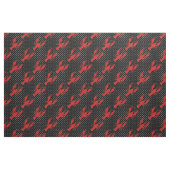 Rode kreeft polka dots zwart stof (Fat Quarter)