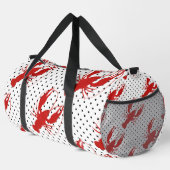 Rode kreeft polka stippen wit plunjezak (Rechterhoek)