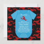 Rode kreeft rivierkreeft Baby Boy Shower Invita Kaart (Voorkant)