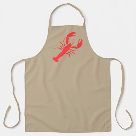 rode kreeft schort (Voorkant)