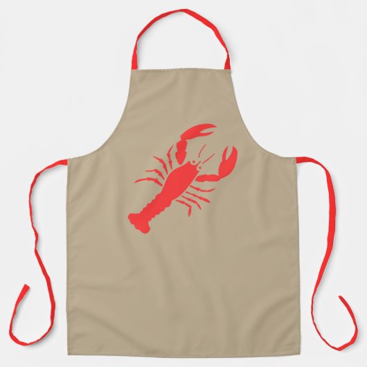 rode kreeft schort (Voorkant)