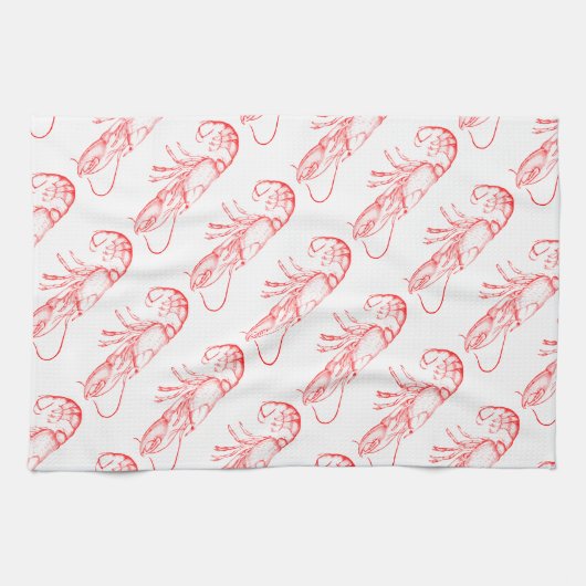 rode kreeft theedoek (Horizontaal)