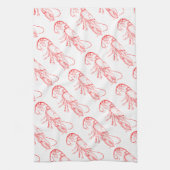  rode kreeft theedoek (Verticaal)