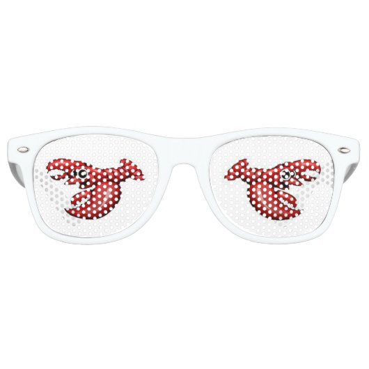 Rode kreeft volwassen partij. retro zonnebril (Voorkant)