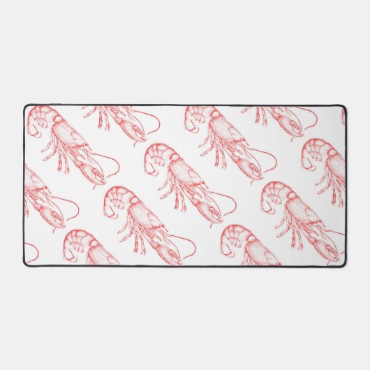  rode kreeft - waterverf bureaumat (Voorkant)