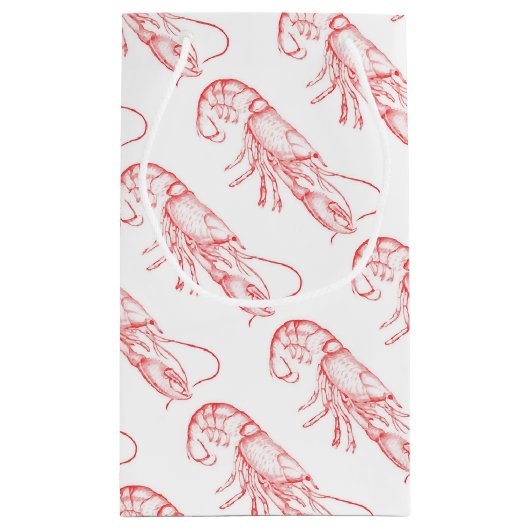  rode kreeft - waterverf klein cadeauzakje (Achterkant)