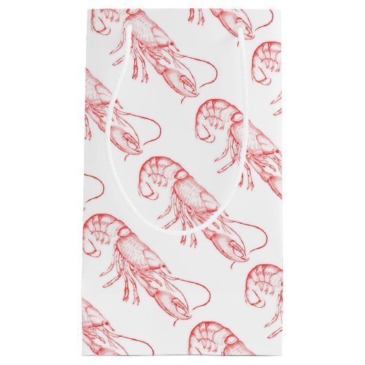  rode kreeft - waterverf klein cadeauzakje (Voorkant)