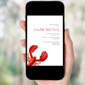 Rode kreeft wit kaart