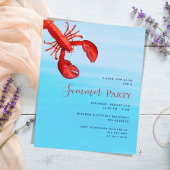Rode kreeft zee budget Zomerfeest uitnodiging