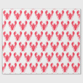 Rode kreeft zeevruchten Maine Preppy Beach Cadeaupapier (Vlak)