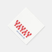 Rode Kreeften Blauw Aangepaste LOCATIE COASTAL Pre Servet (Hoek)