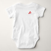 Rode kreeften Preppy Kustlocatie Leuke Baby Romper (Achterkant)