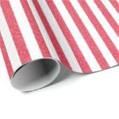 Rode krijtstrepen cadeaupapier (Rol Hoek)