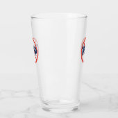 Rode Kring Geen teken Anti-Trump Politieke Opinie Glas (Links)