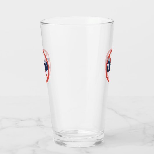 Rode Kring Geen teken Anti-Trump Politieke Opinie Glas (Rechts)