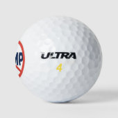Rode Kring Geen teken Anti-Trump Politieke Opinie Golfballen (Logo)